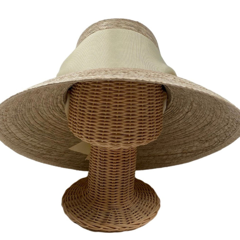 Wildflower Sun Hat (PreOrder Shipping June 15th) - Ivory Wide & Short Grosgrain Ribbon