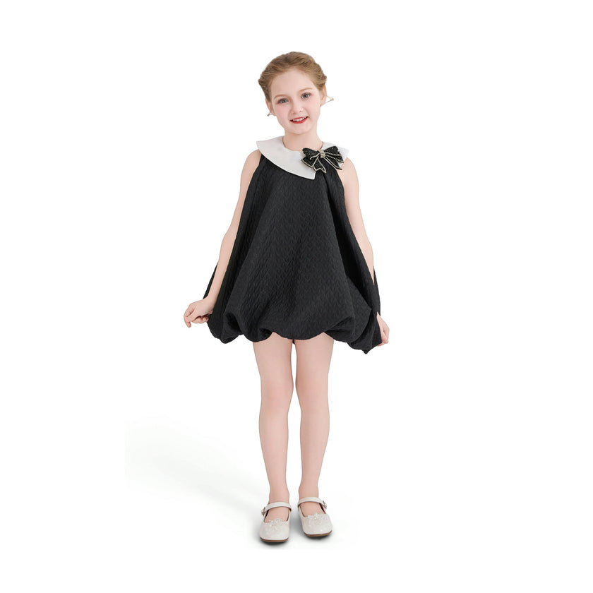 Black Stonelea Bow-Embellishment Dress