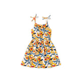 Tie Shoulder Twirl Dress, Nouveau Poppy