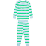 Kids Drawbertson Wild Stripes Long PJ Set - Organic Stretch Jersey Knit Cotton