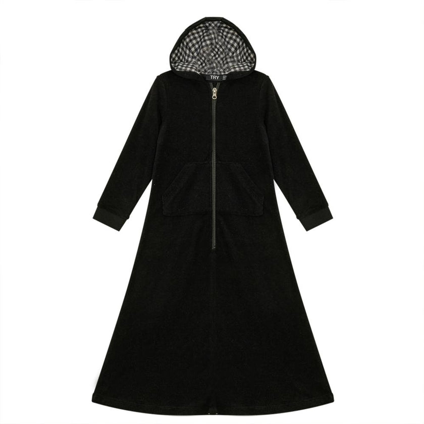 Plaid Terry Robe