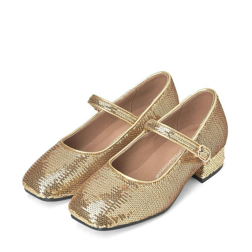Agnese Heeled Sequins Mary Jane Shoes