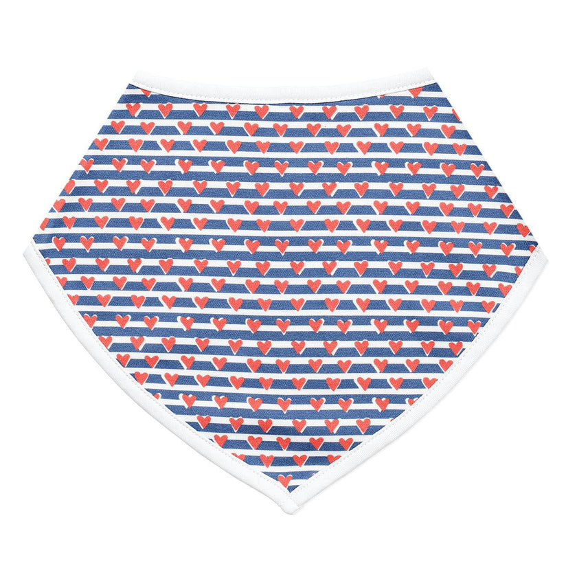 Sailor Hearts Baby Bandana Bib
