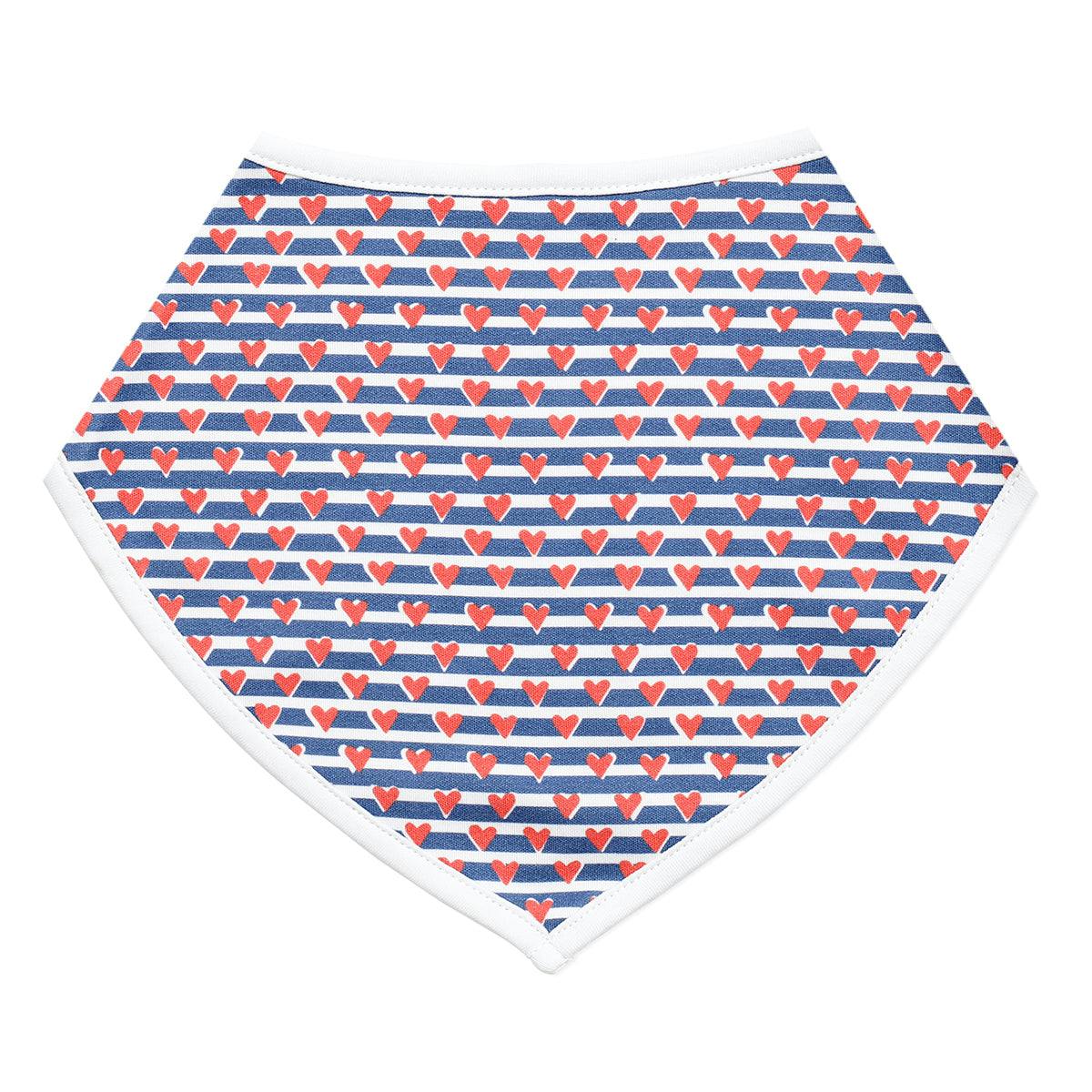 Sailor Hearts Baby Bandana Bib