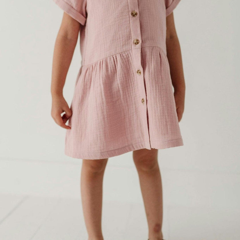 Gauze Button Dress