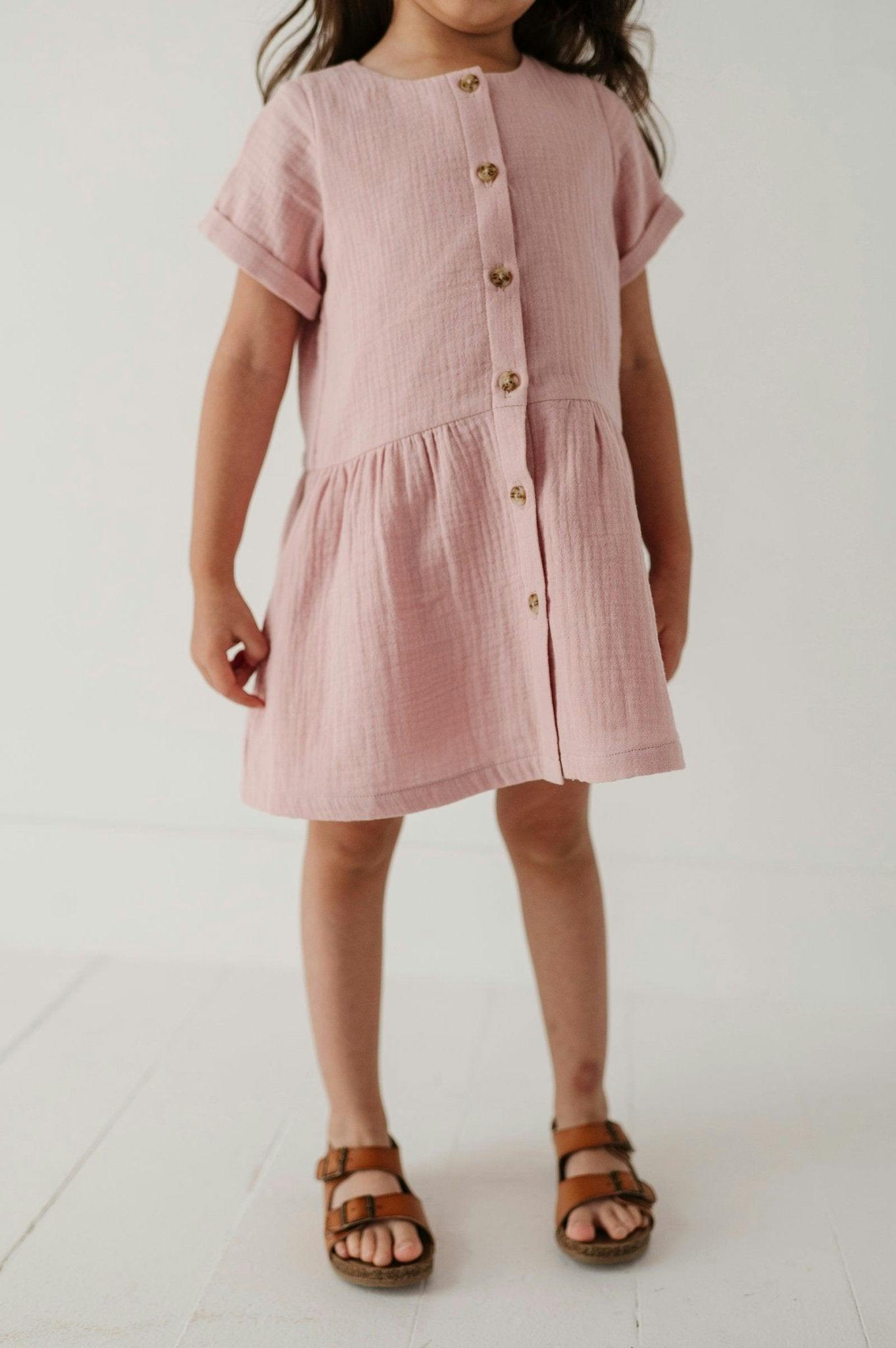 Gauze Button Dress