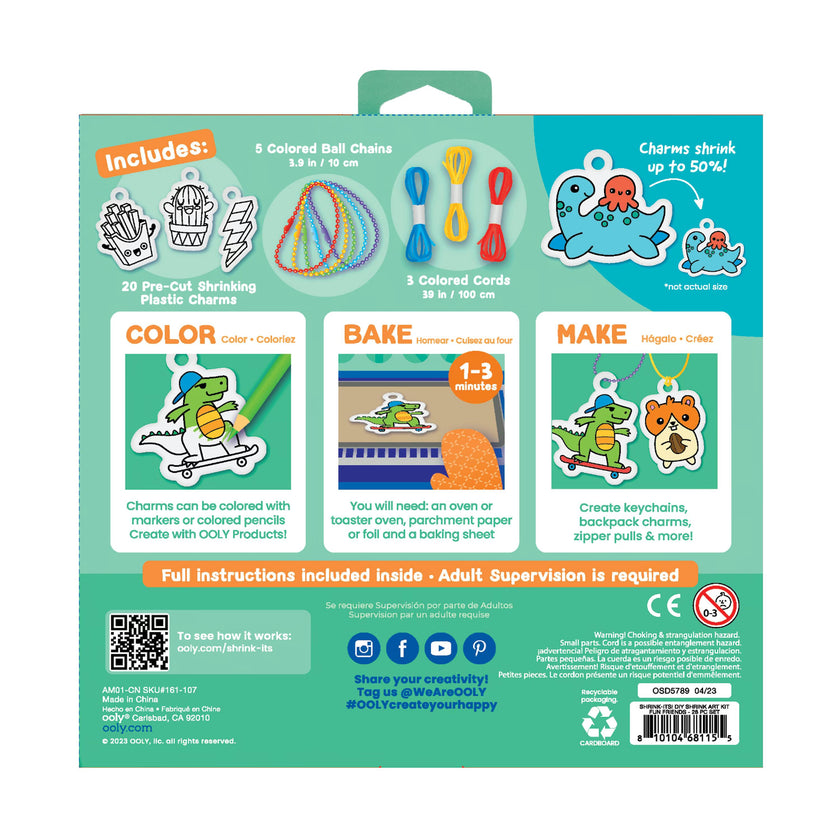 Shrink-its! DIY Shrink Art Kit - Fun Friends - 20 Charms