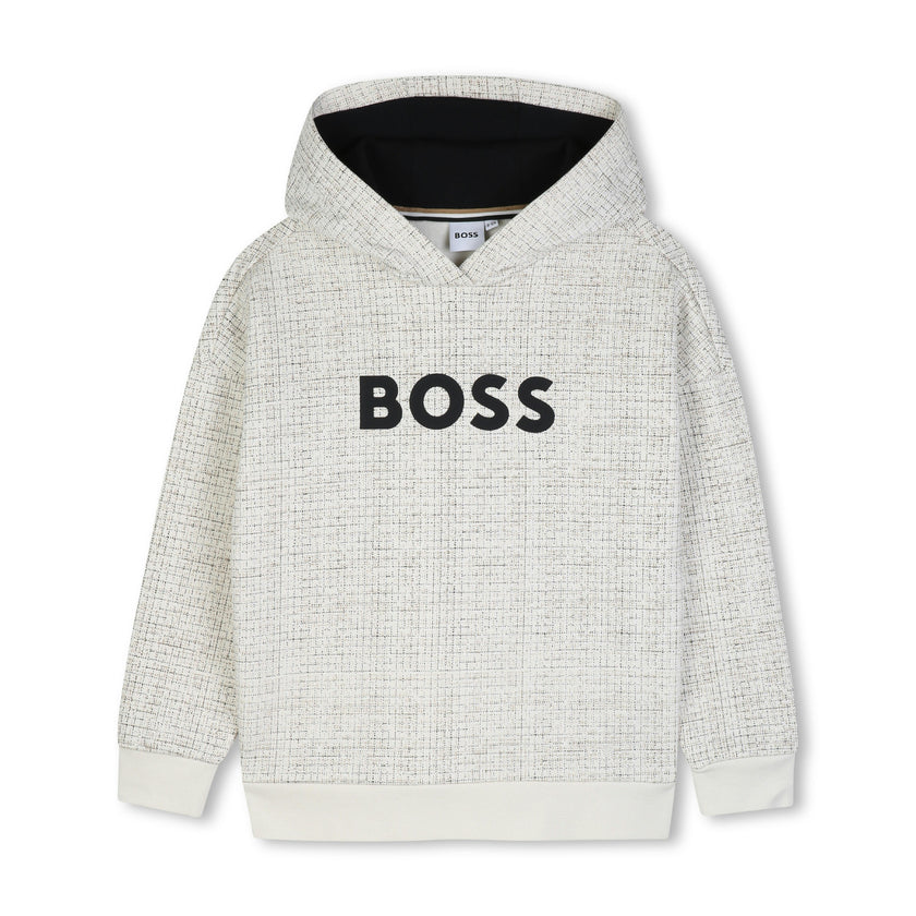 Ivory Light Textured Hoodie
