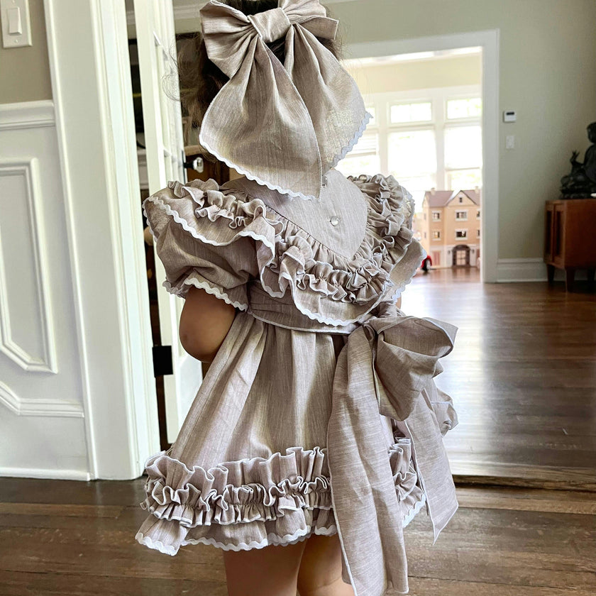 Ashlyn Linen Petite Hair Bow