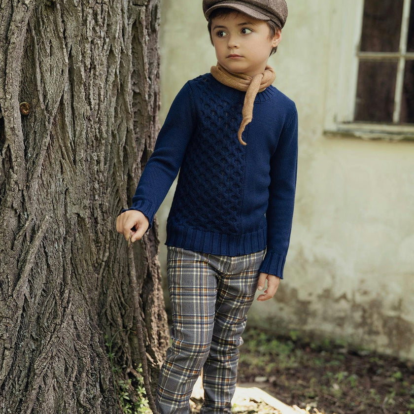 Woven Plaid Pants