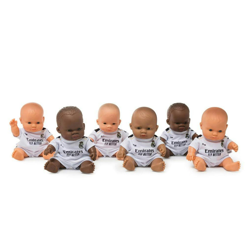 Baby Boy Doll 8 1/4 inch with Real Madrid Soccer Jersey