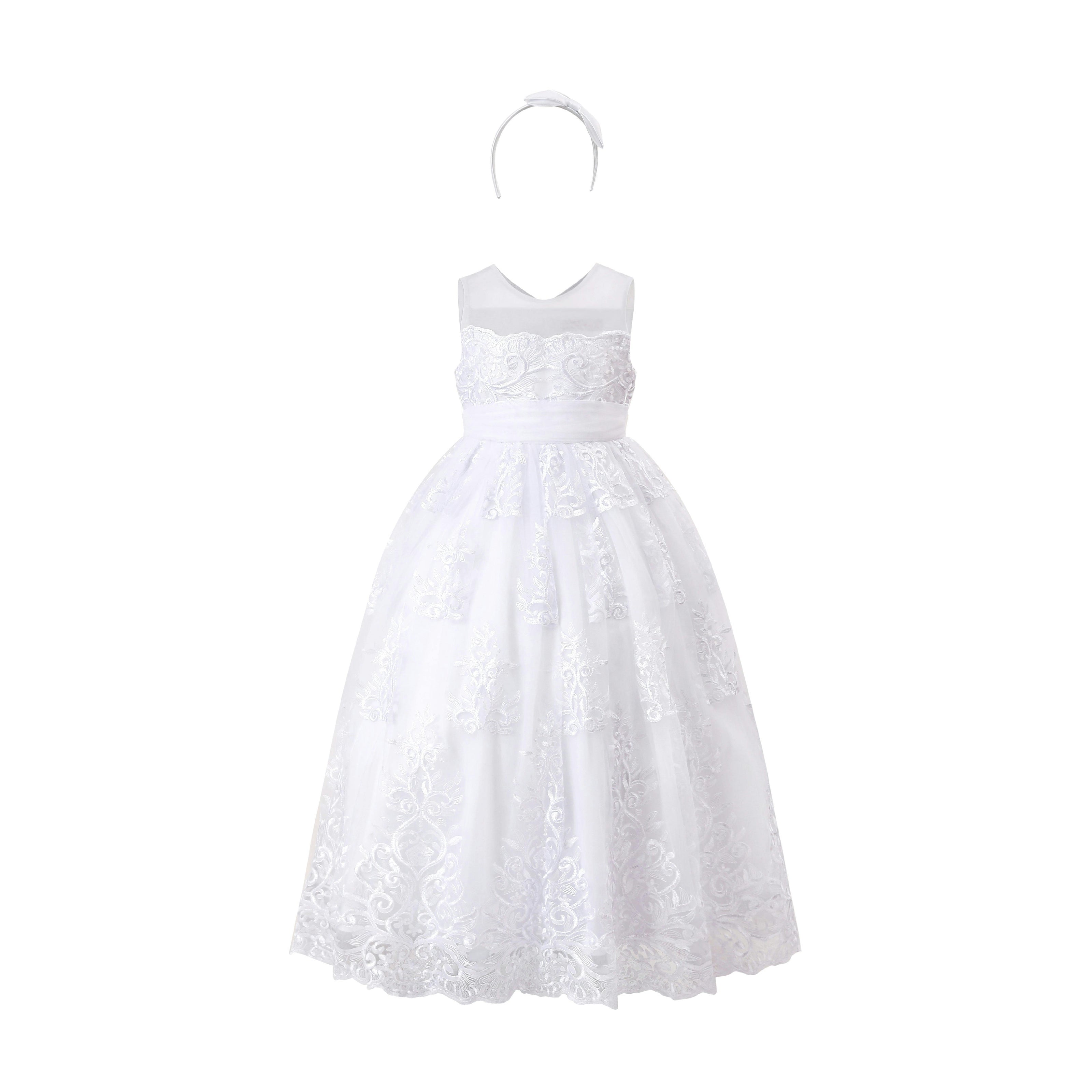 White Auresta Lace Sleeveless Dress
