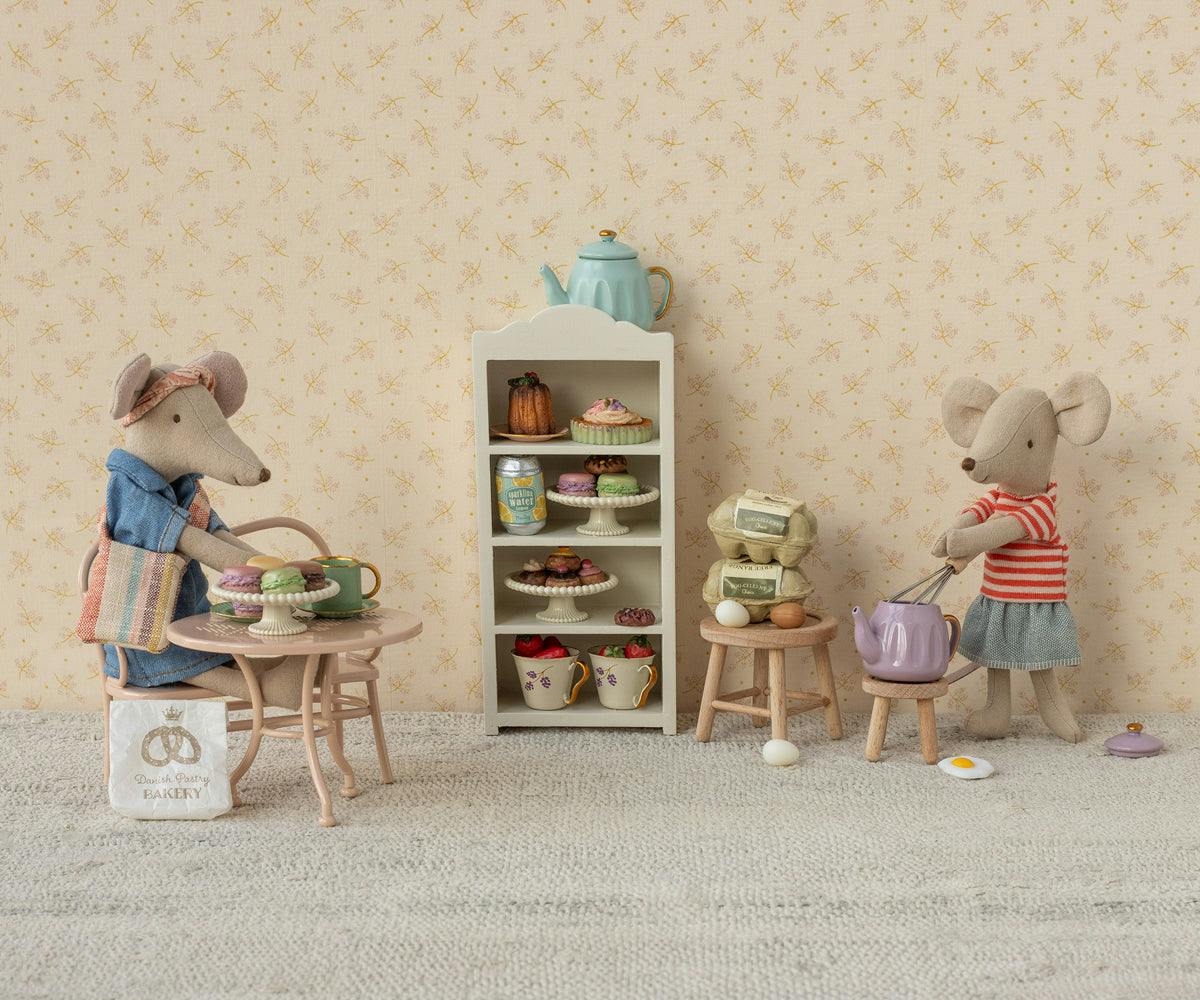 Café set, Mouse, Big - Pale pink