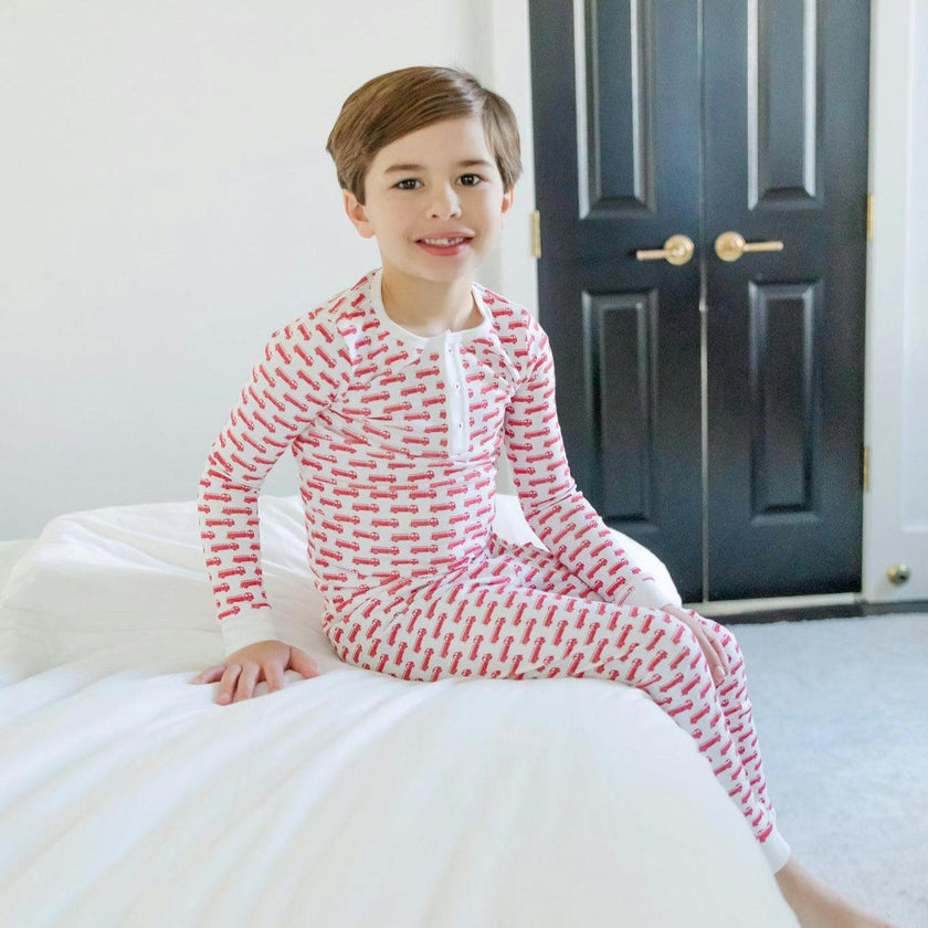 Jack Boys' Pajama Pant Set - Fire Truck Red