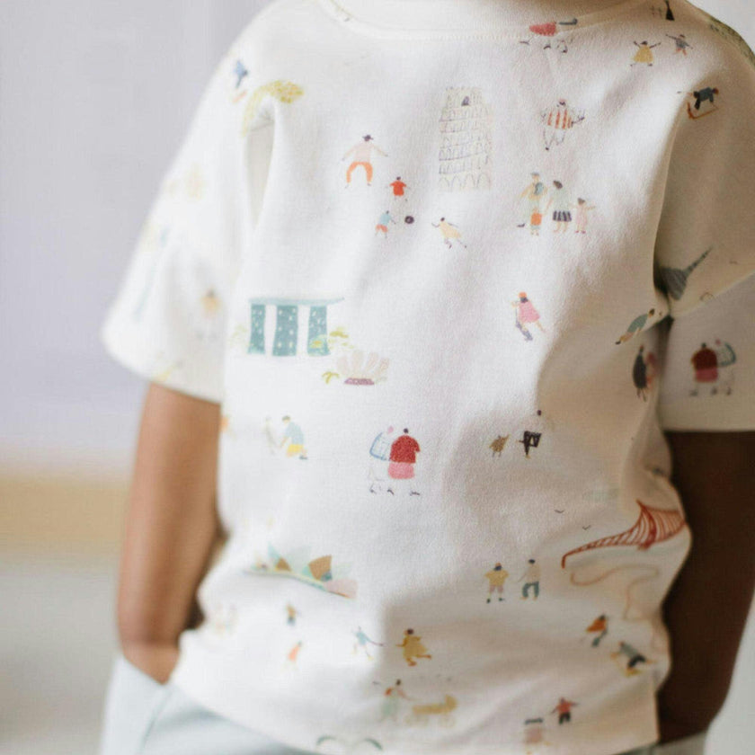 Dropped Shoulder T-Shirt, Multi