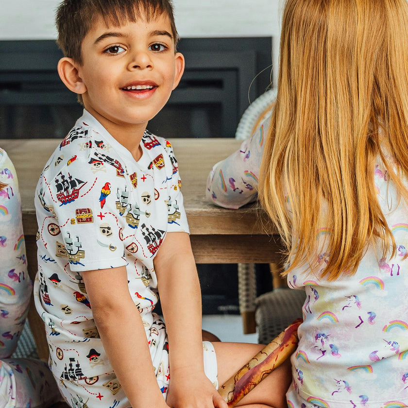 The Organic Short Sleeve Pajama Set [Ahoy Mates]