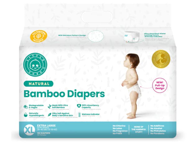 Bamboo Diapers (36 Count), Color-Clear