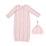Antoinette Stripe - Kimono Gown and Knotted Hat