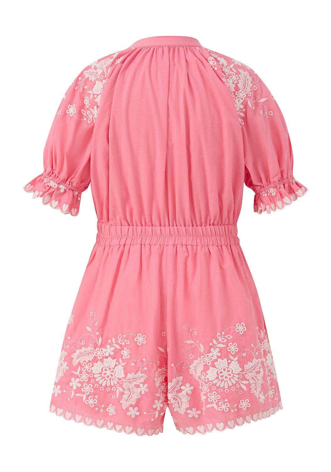 Selena Cotton Embroidered Romper