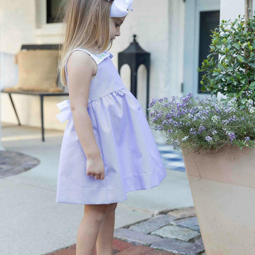 Pincord Dress with Flowers