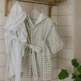 Picnic Gingham Bathrobe - Green