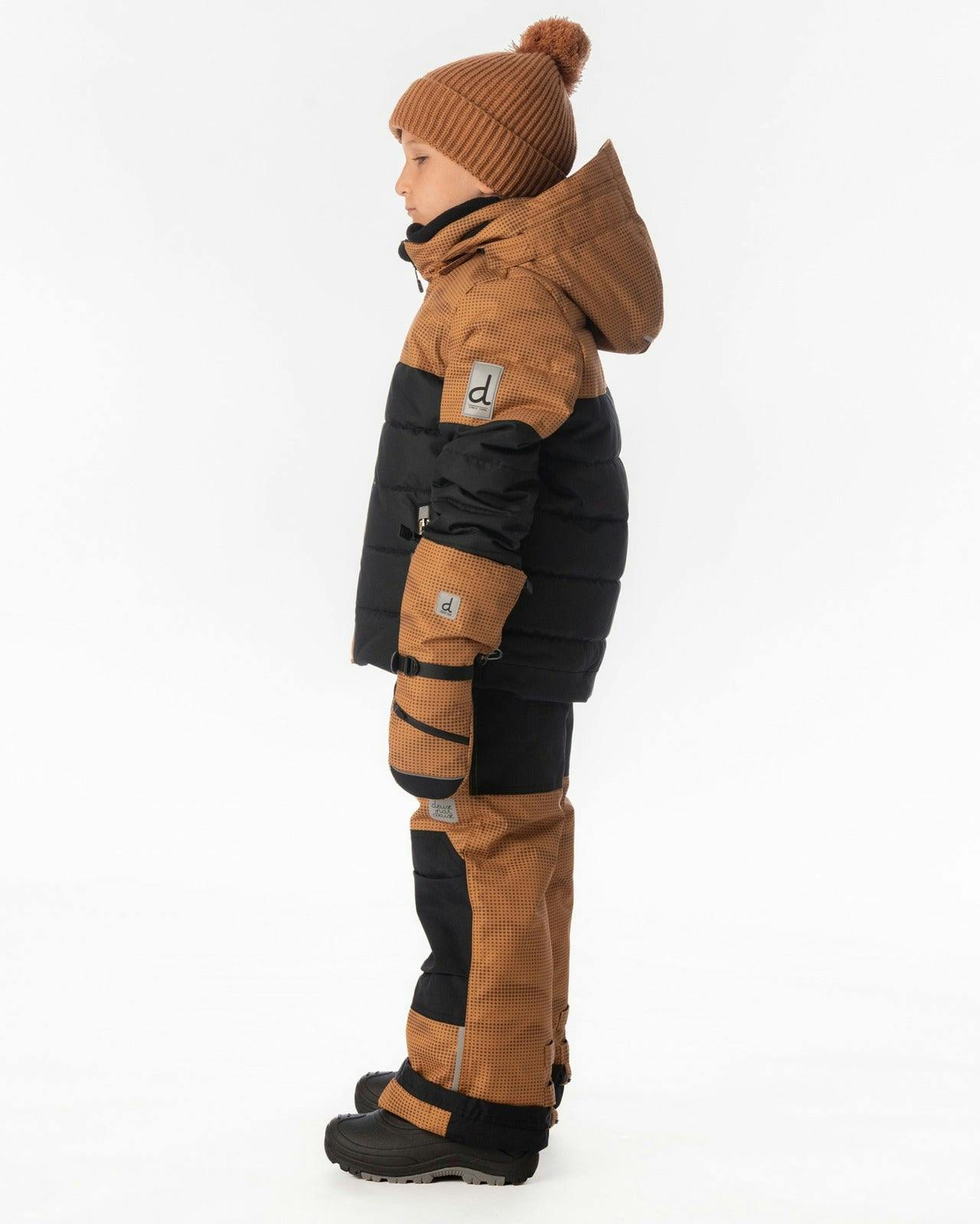 Two Piece Play Snowsuit Brown And Black With Brown Pants