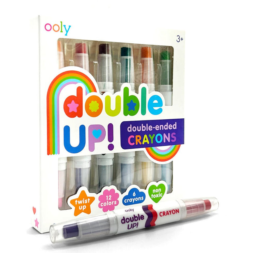 Double Up! Double-Ended Crayons - 12 Colors - Set of 6