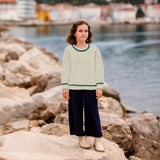 London Days Merino Sweater - Cream & Green