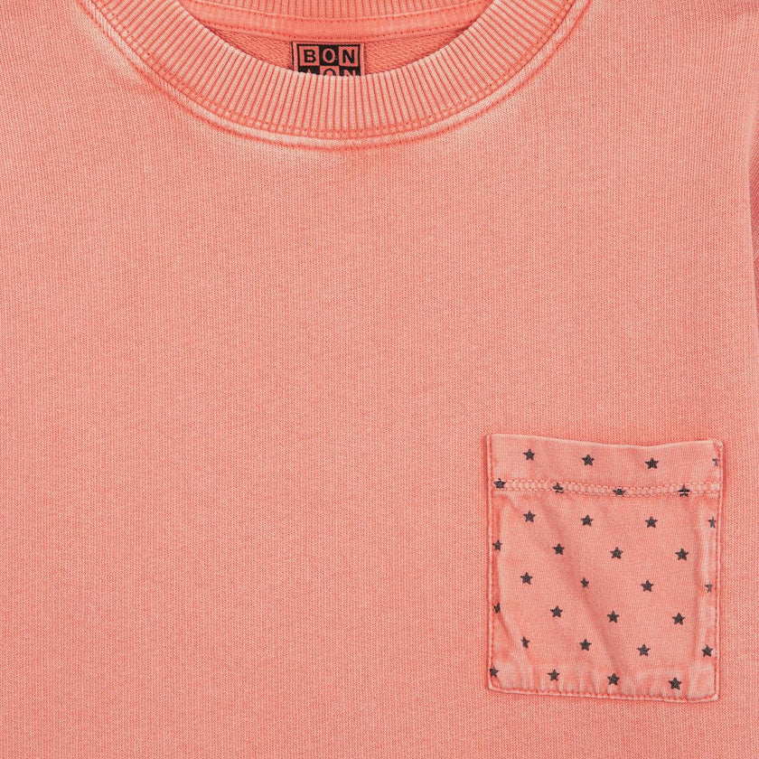BONTON Narciss Star Pocket Sweatshirt - Rose Sunset