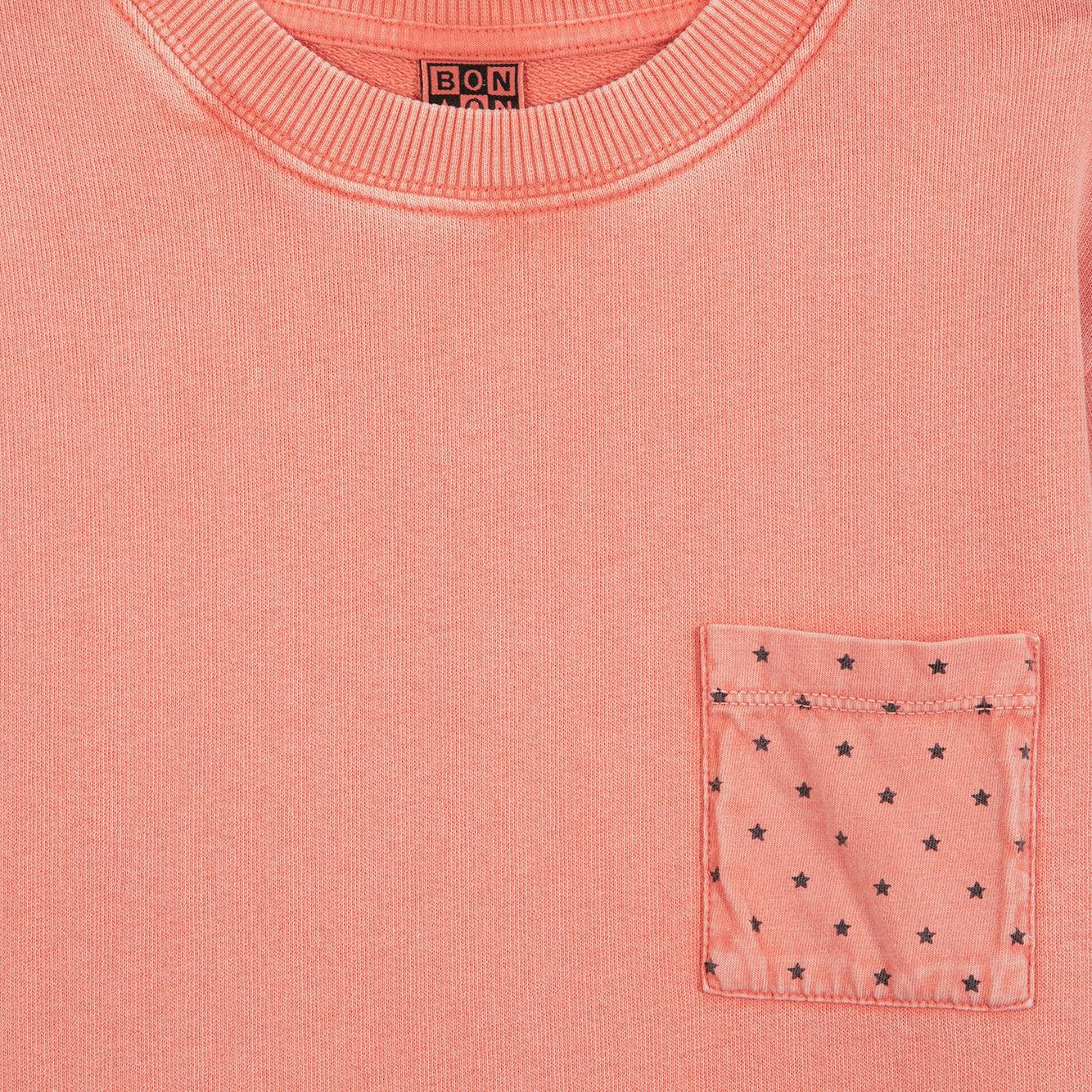 BONTON Narciss Star Pocket Sweatshirt - Rose Sunset