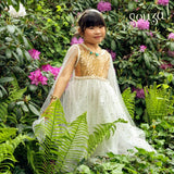 Dorianne Gold Fairy Dress for Kids - Carnival & Festive Use  sz 5-7 yrs