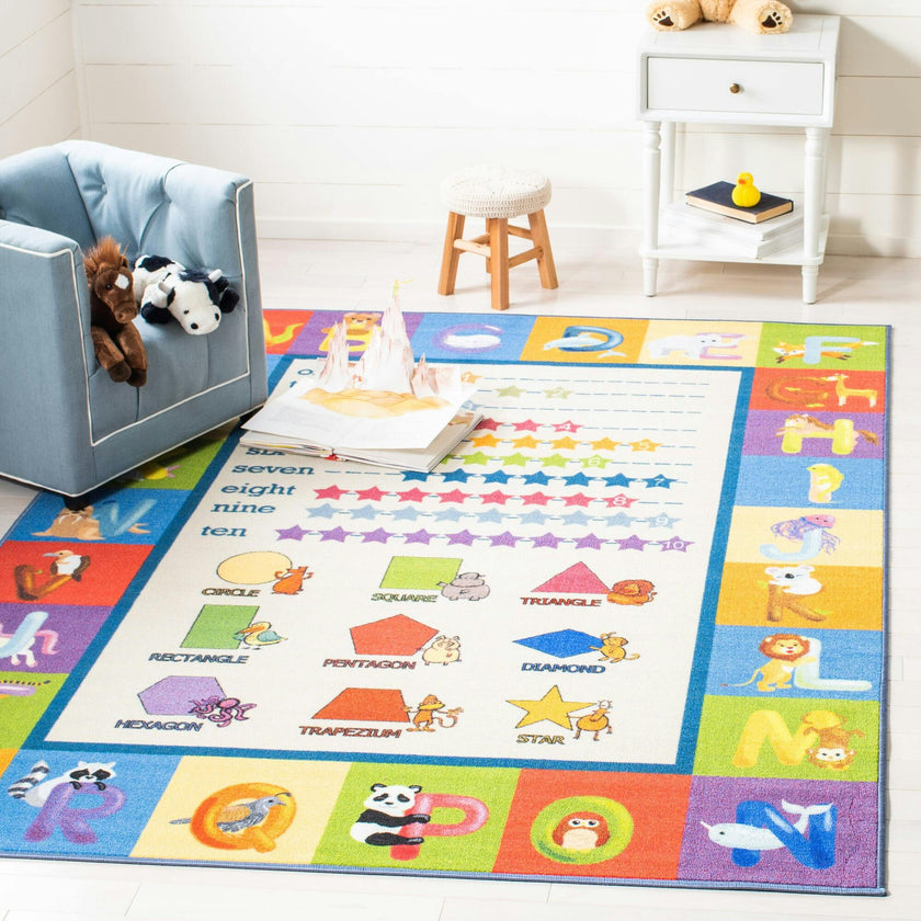 Kids Playhouse Daisy Rug, Beige