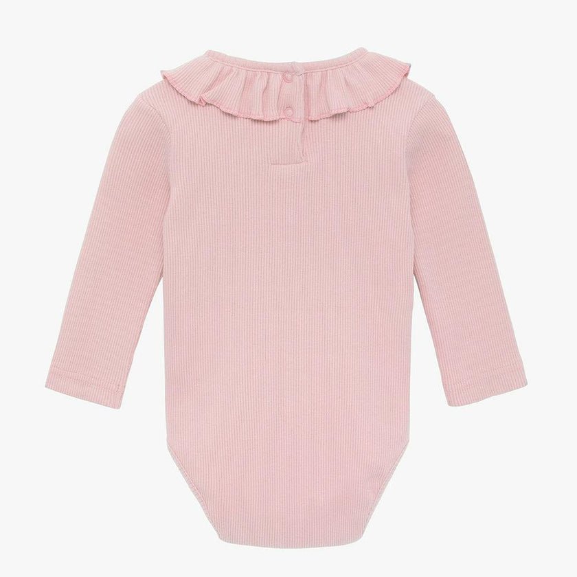 Baby Long Sleeved Grace Willow Bodysuit in Dusty Pink