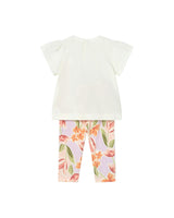 Graphic Top and Floral Legging Set