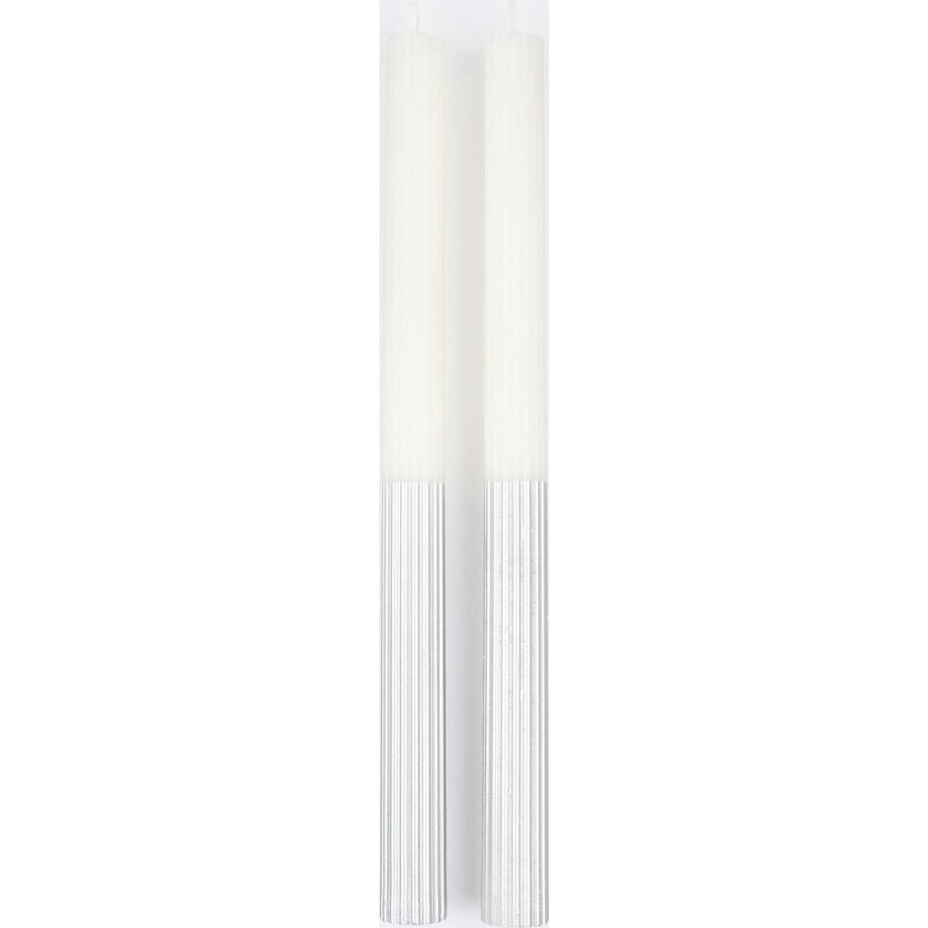 Silver Dipped Table Candles