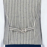 Gray Ruggero Striped Vest Outfit Set