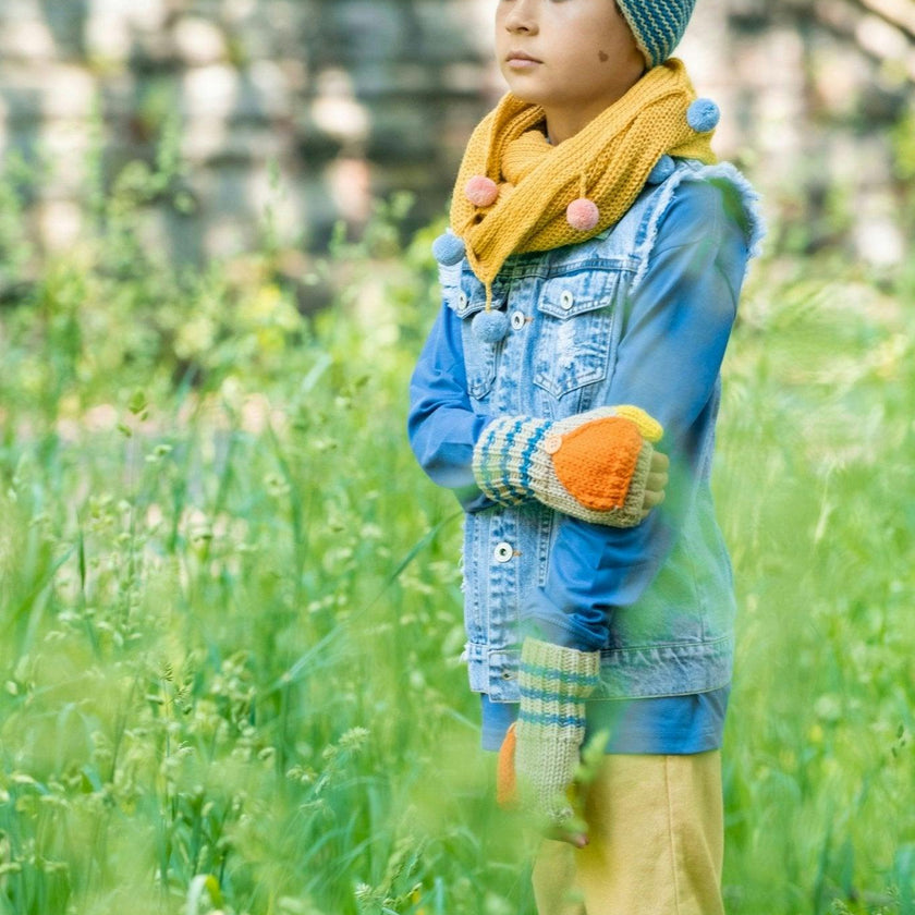 Kids Fingerless Fold-Over Mittens