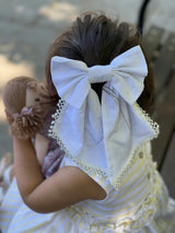 White Jaylin Hair Bow