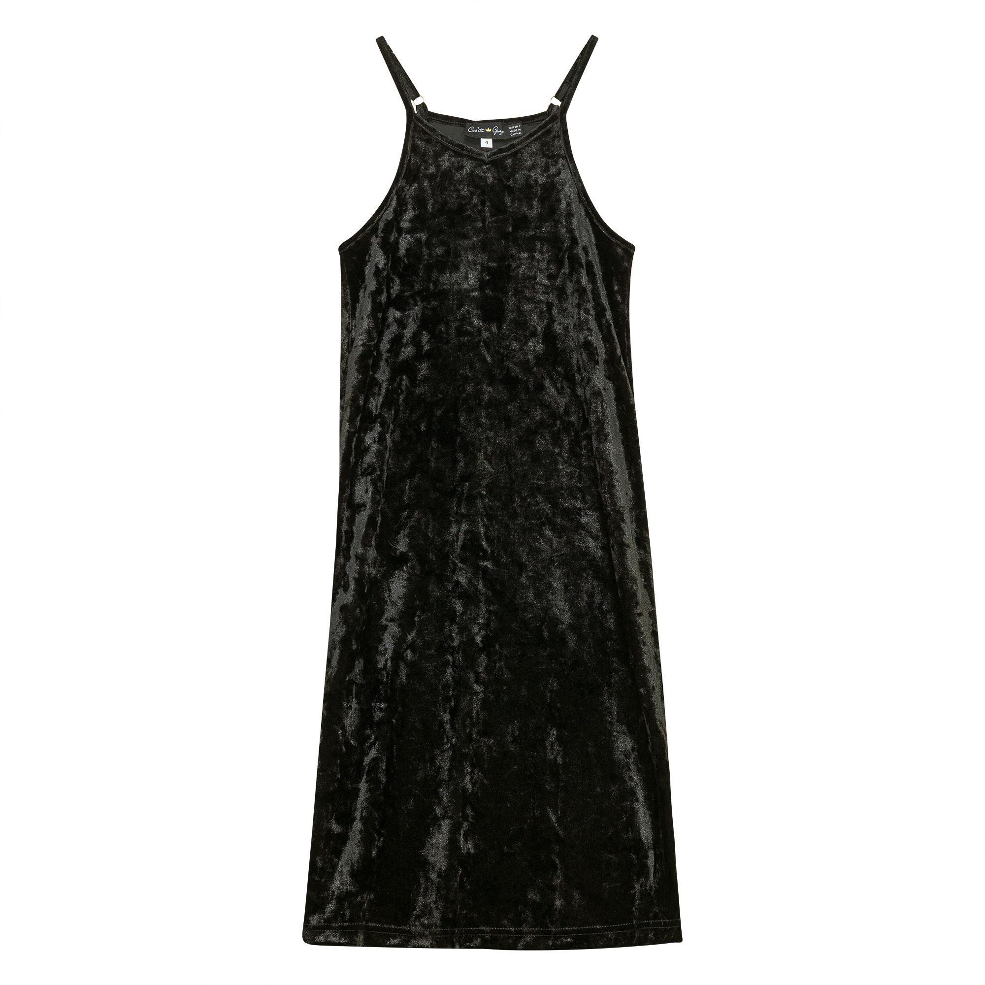 Crushed Velour Maxi Jumper Black
