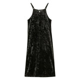 Crushed Velour Maxi Jumper Black