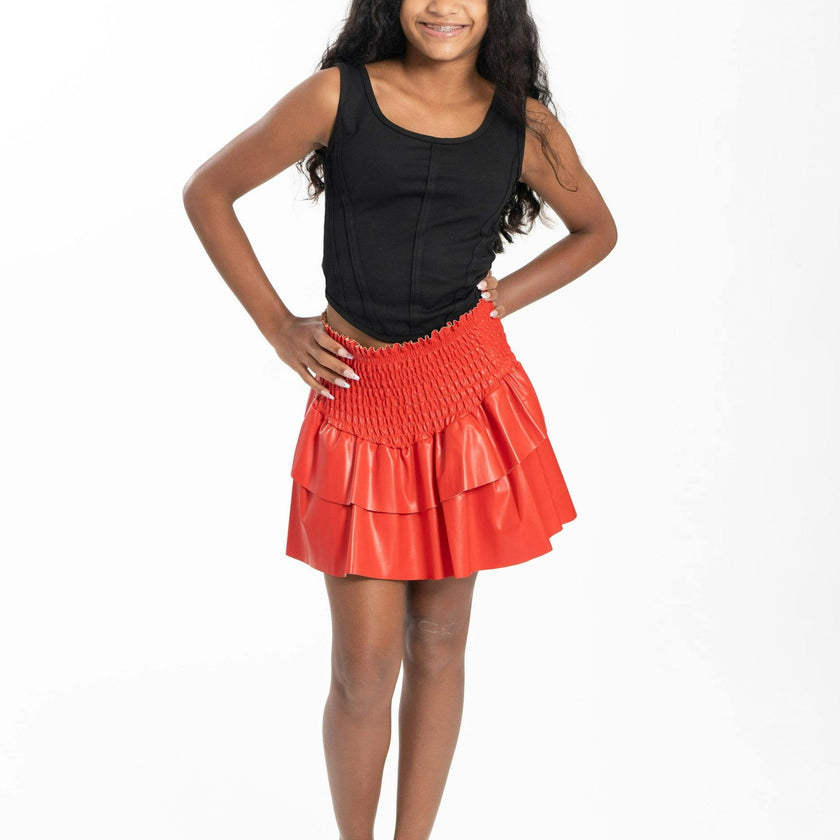 Kids Leather Julia Skirt