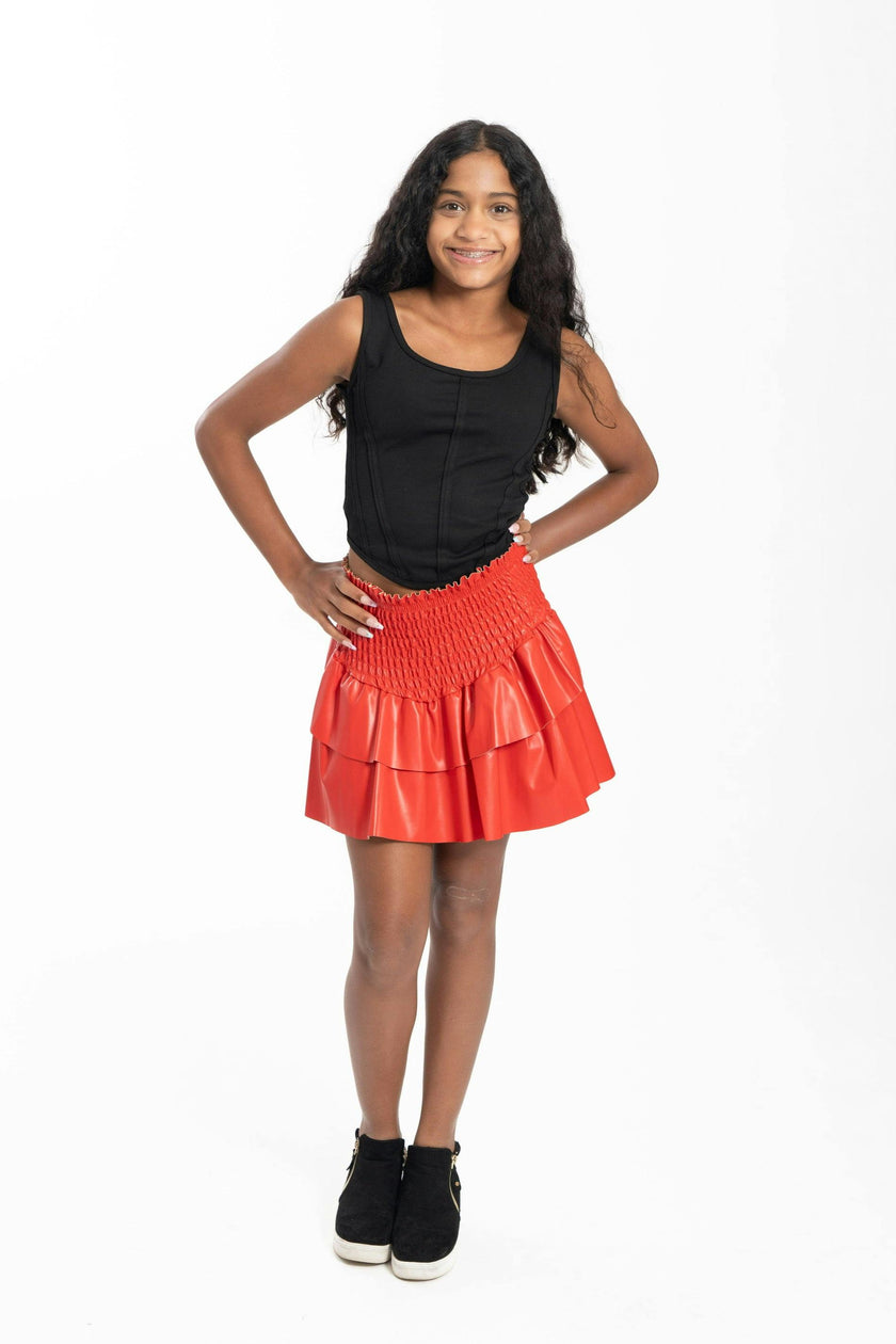 Kids Leather Julia Skirt