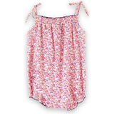 Baby Romper with Smocked Neck