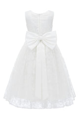 White Rossemere Lace Embroidered Tulle Dress