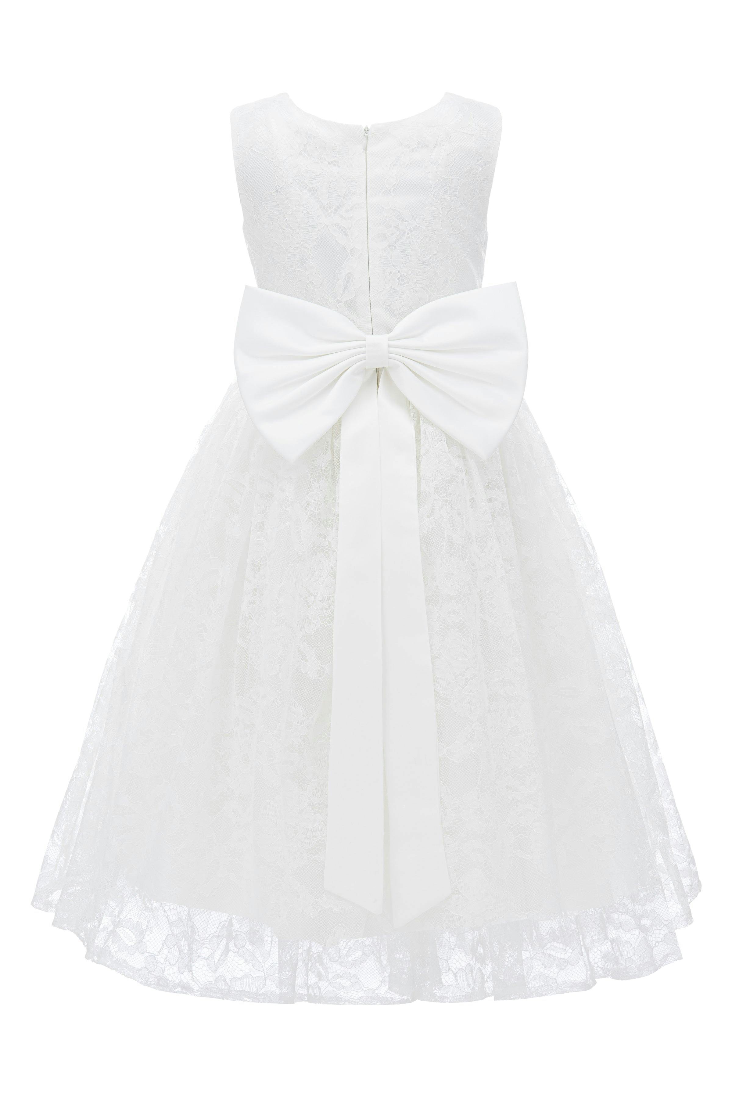 White Rossemere Lace Embroidered Tulle Dress