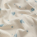 Space Ribbed Clever Zip Baby Pajamas
