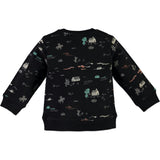Desert Scene Print Crew Neck Sweatshirt