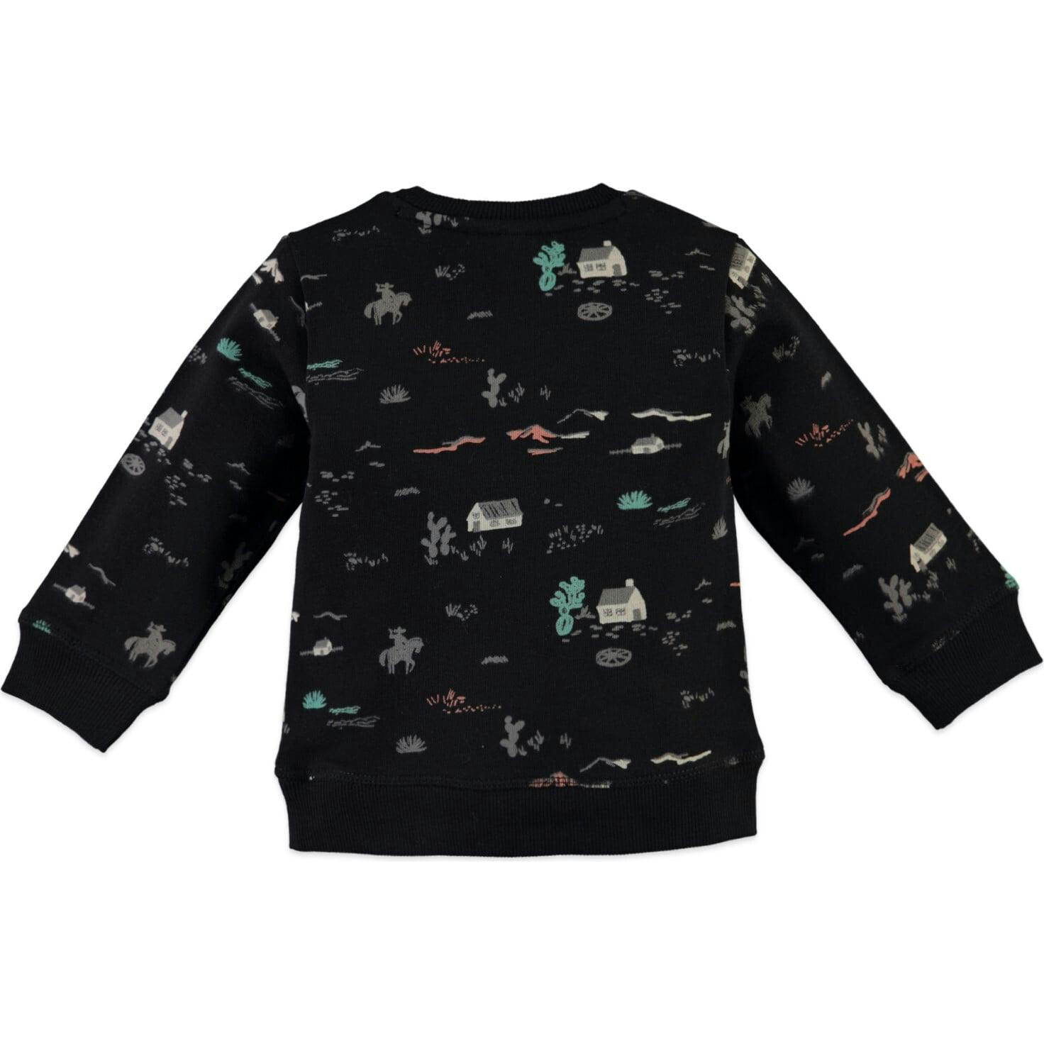 Desert Scene Print Crew Neck Sweatshirt