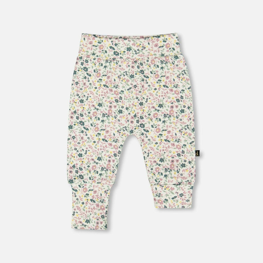 Organic Cotton Evolutive Pant Off-White Floral