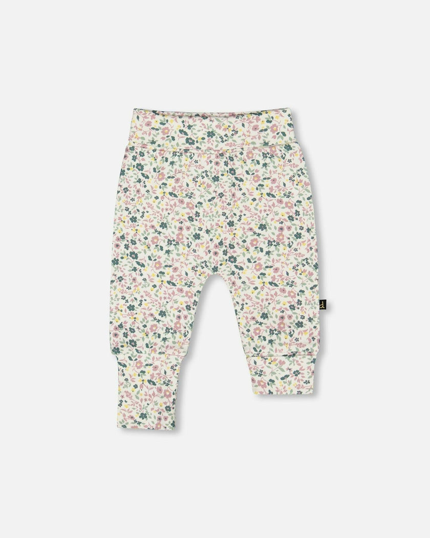 Organic Cotton Evolutive Pant Off-White Floral
